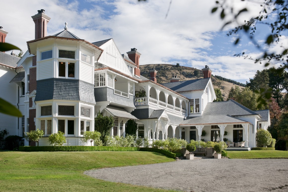 Otahuna Canterbury luxury lodge New Zealand grand entrance