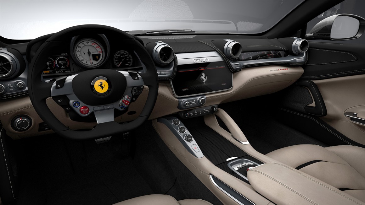 ferrari GT cockpit controls interior