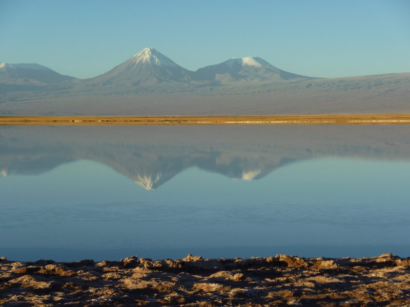 Landscape of the Atacama Desert, in Chile, glassy, glamorous and beguiling