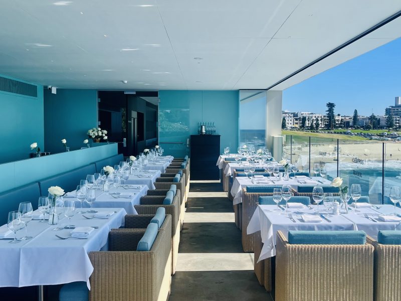 View from Bondi Icebergs Dining & Bar over Bondi Beach, Sydney